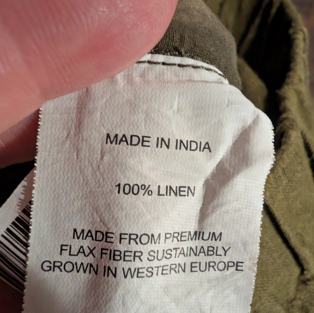 Quince 100% European Linen Pants, Martini Olive, Women's Small - Picture 6 of 7